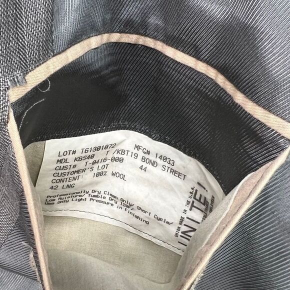 Burberry London Men's Sport Coat Gray Windowpane Blazer 42 Long Jacket READ - Picture 13 of 15